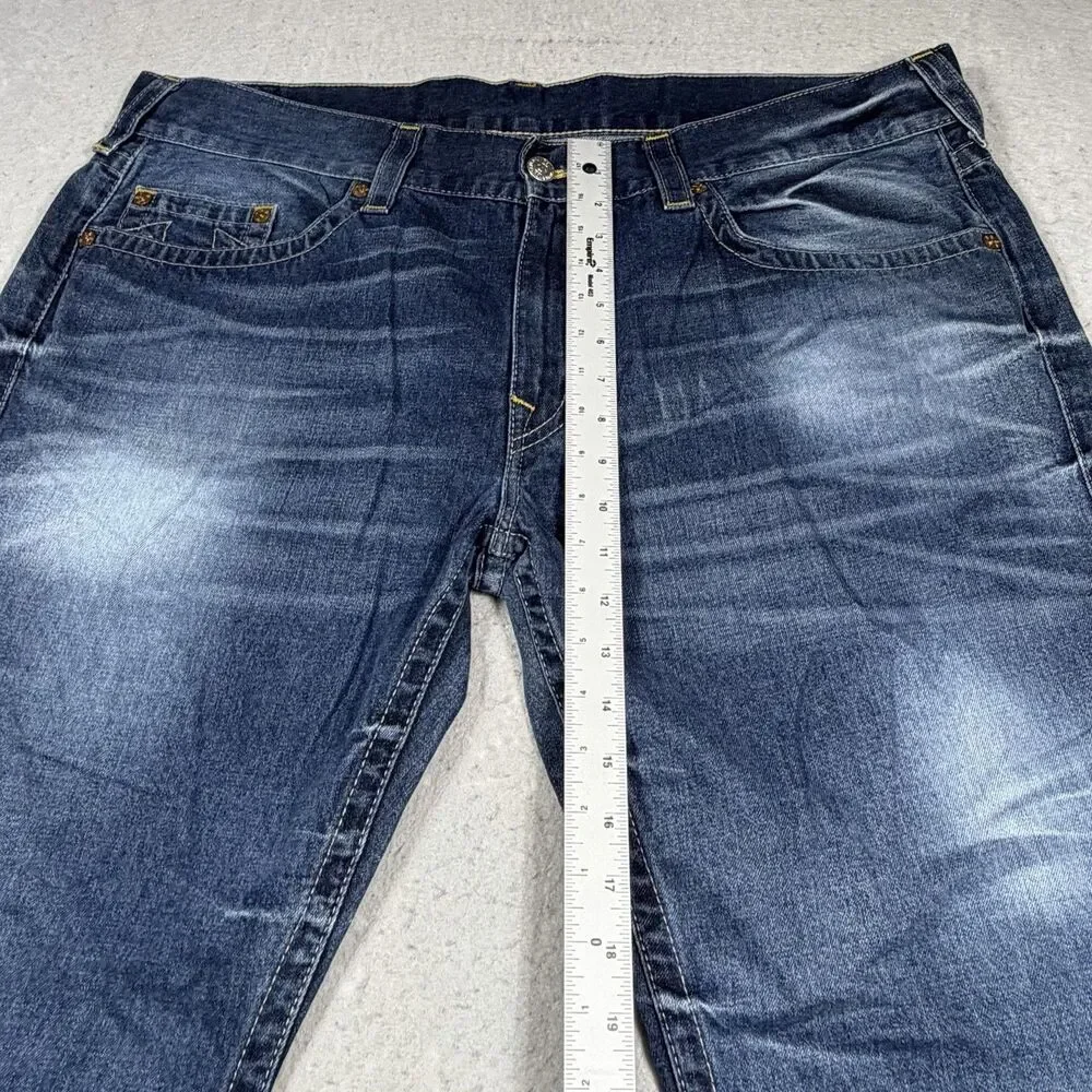 True Religion Jeans Mens Size 42 Blue Denim Straight Jeans 5-Pocket
